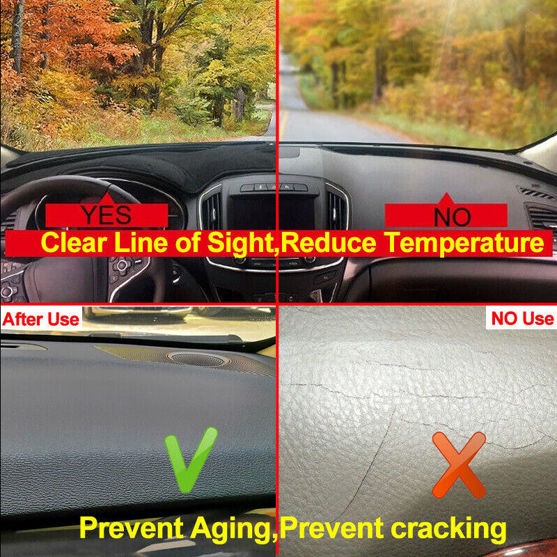 1X Black Inner Dashboard Dash Mat DashMat Sun Cover Pad for Honda Accord 2014-17