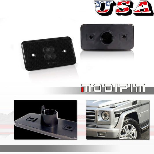 The black lens front marker light housing is suitable for 2002-15 for Mercedes-Benz G550 G500