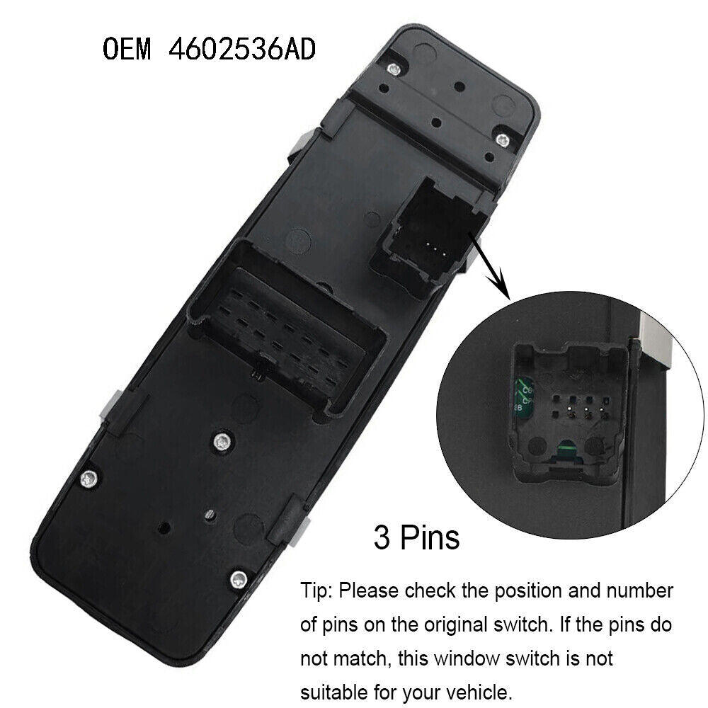 for Chrysler Town Country 4602536AC 1 Master Power Window Control Lifter switch