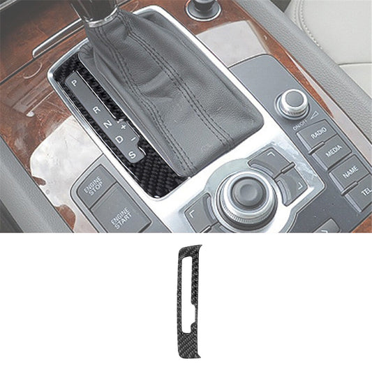 Carbon Fiber Interior Gear Shift Panel Sticker Cover Trim for Audi Q7 2007-2015
