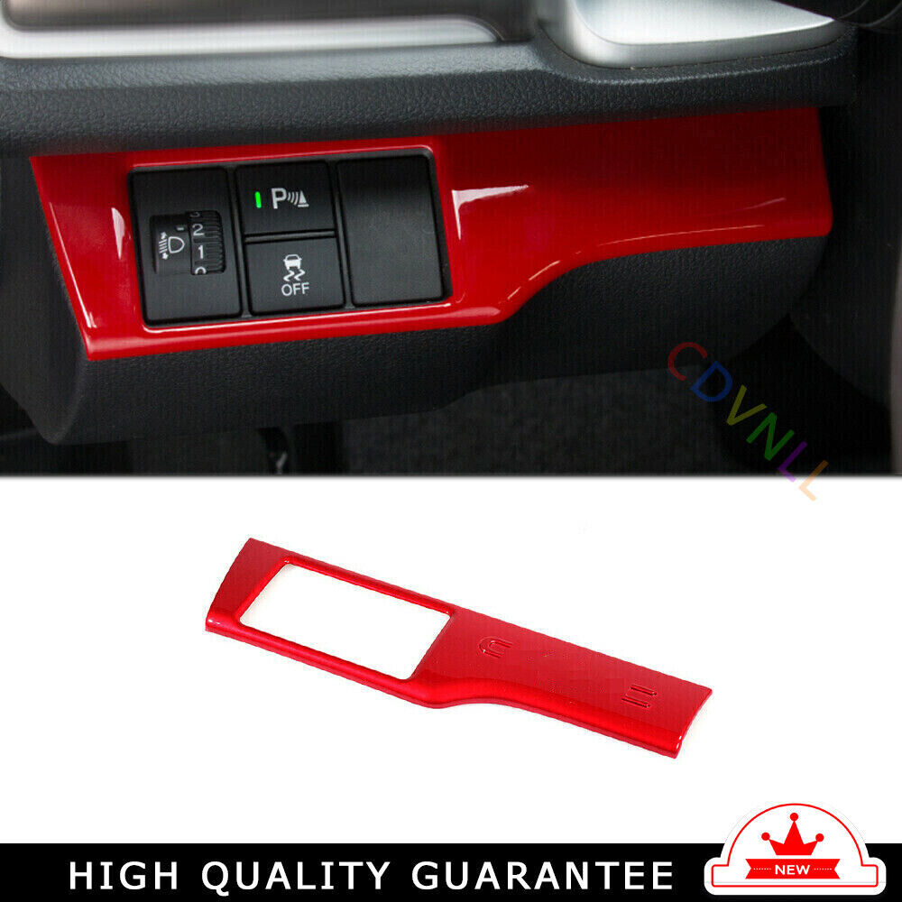 Headlight Button Frame Cover Trim 1PCS for Honda for Civic 10th 2016-21 Bright Red