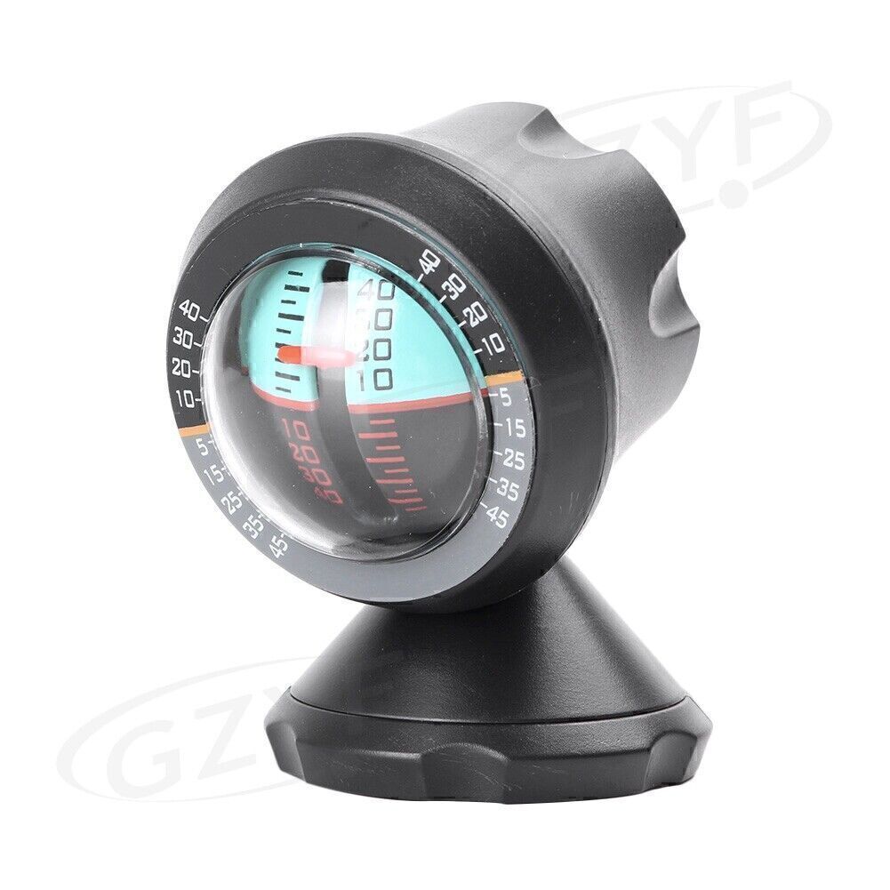 1x Car Offroad Inclinometer Gauge Angle Protractor Slope meter Level Tilt Gauge