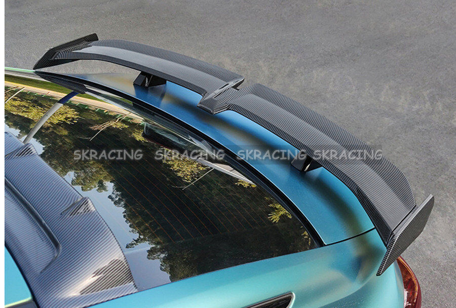 for Hyundai for Elantra 21-2023 Carbon Fiber ABS Rear Trunk Spoiler Wing Lip Trim 1x