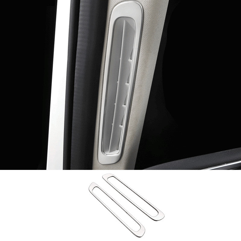for Mazda 3 Axela 19-2023 Silver Steel A Pillar Air Outlet Vent Frame Cover Trim