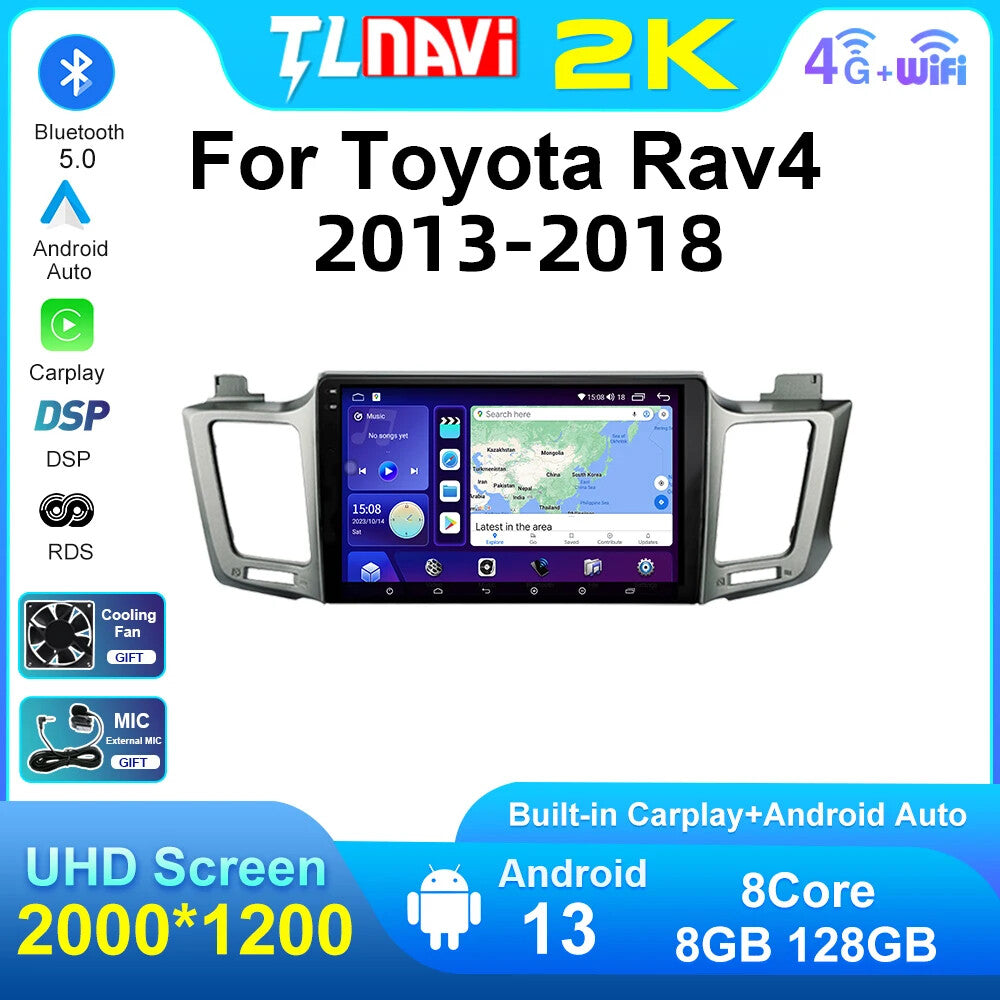 for Toyota RAV4 GPS Navi Car Radio Multimedia Stereo Player Navi Carplay Screen