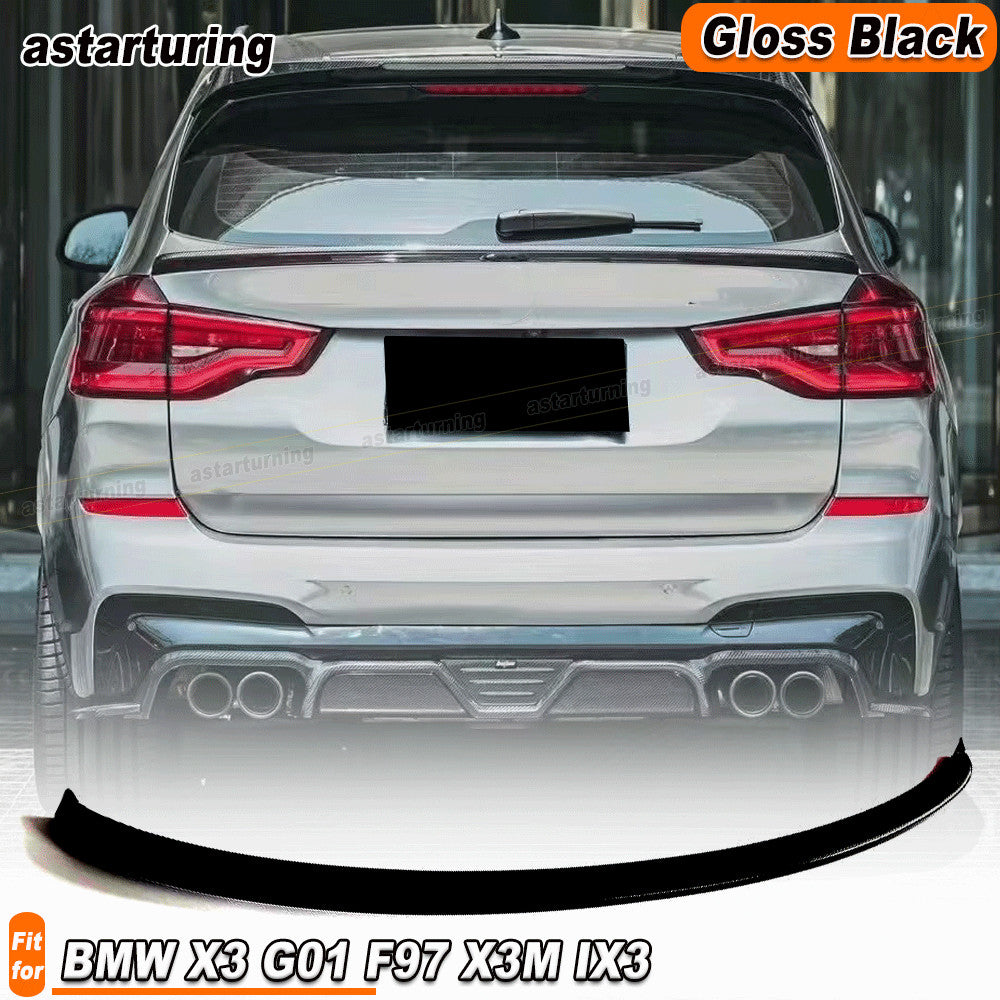 for BMW X3 G01 F97 X3M IX3 2018-2023 Gloss Black Rear Roof Spoiler Window Wing