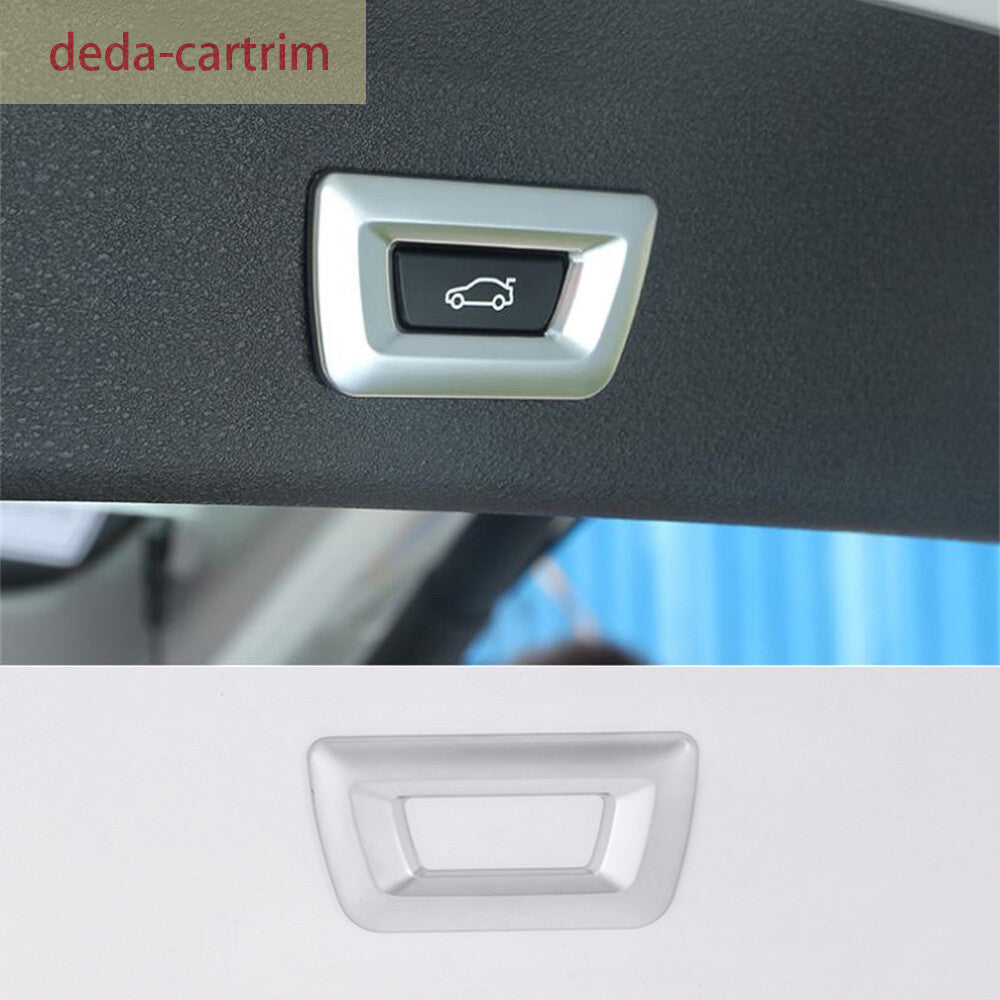 Silver ABS Tailgate 1 Button Trim for BMW 5 6 7 Series X3 X4 X5 X6 G30 G32 2018+