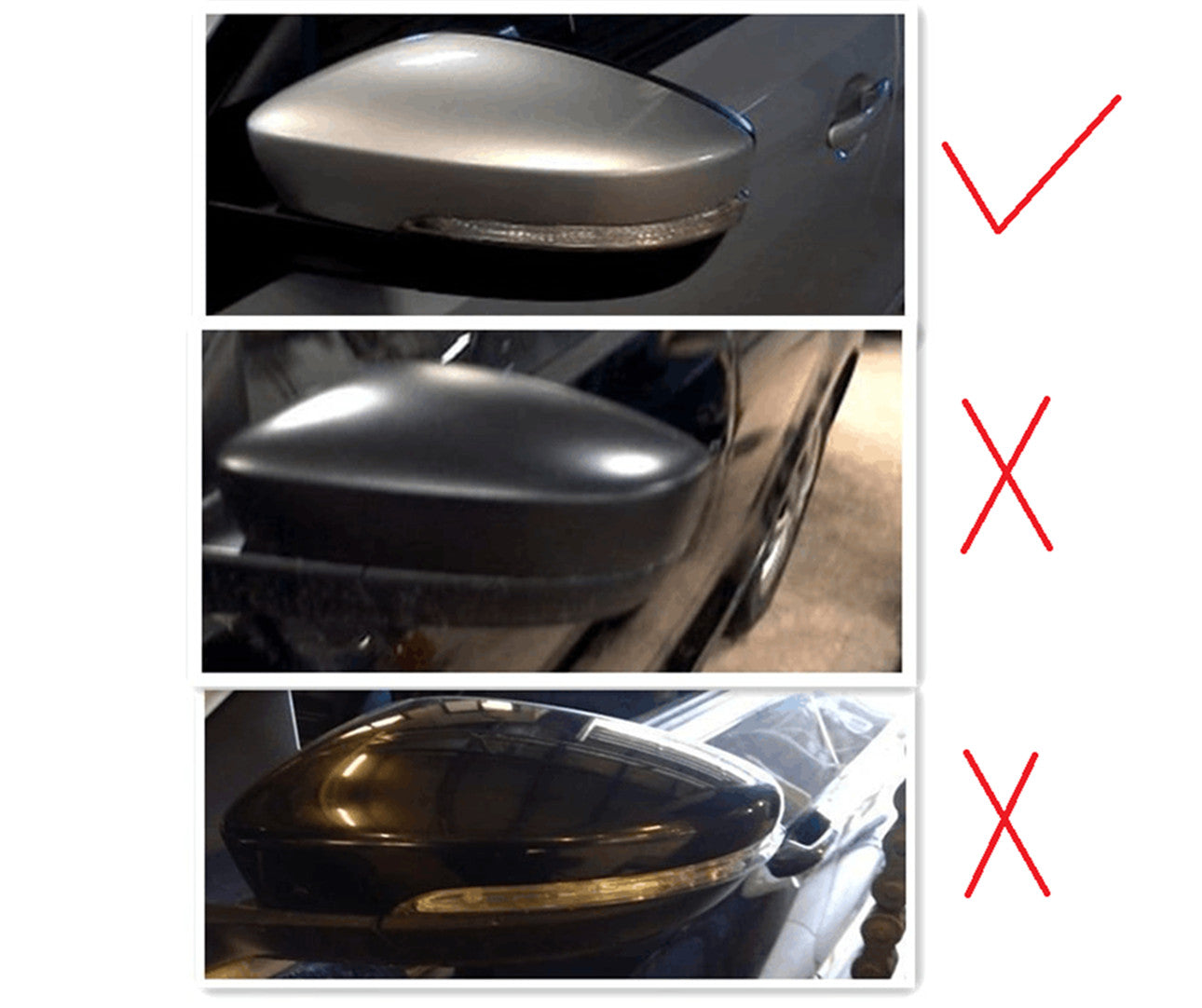 Right & Left Rearview Mirror Covers for VW Beetle 5C6 857 537A/538A