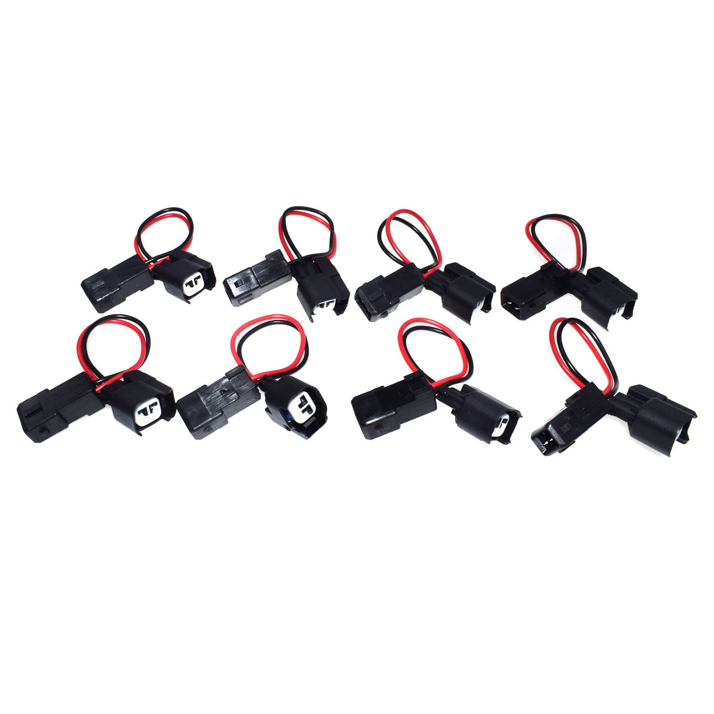 8X Adapter Wire Harness plug from EV1 plug to EV6 2 pin Fuel injector Pigtails