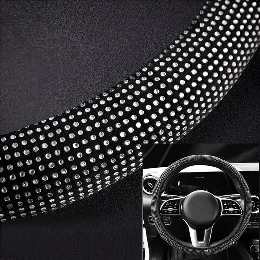 Bling Crystal Steering Wheel Cover Rhinestone Diamond Sparkling Car Accessories