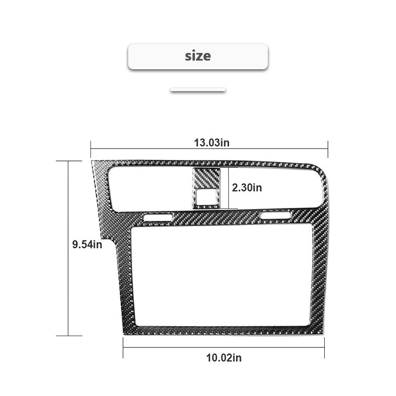 for VW for Golf MK7 2014-2019 Carbon Fiber GPS Navigation Panel Cover Trim Sticker