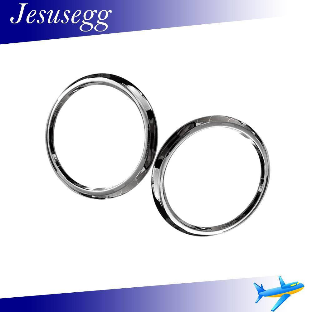 2Pcs Fit For 2018-2020 Levante Front Fog Light Lamp Ring Chrome Frame 670065940