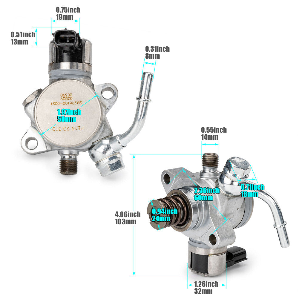 One high-pressure fuel pump suitable for Mazda CX-5, M6, and M3 (2012-2018) 2.0L and 2.5L models. PE19-20-3F0