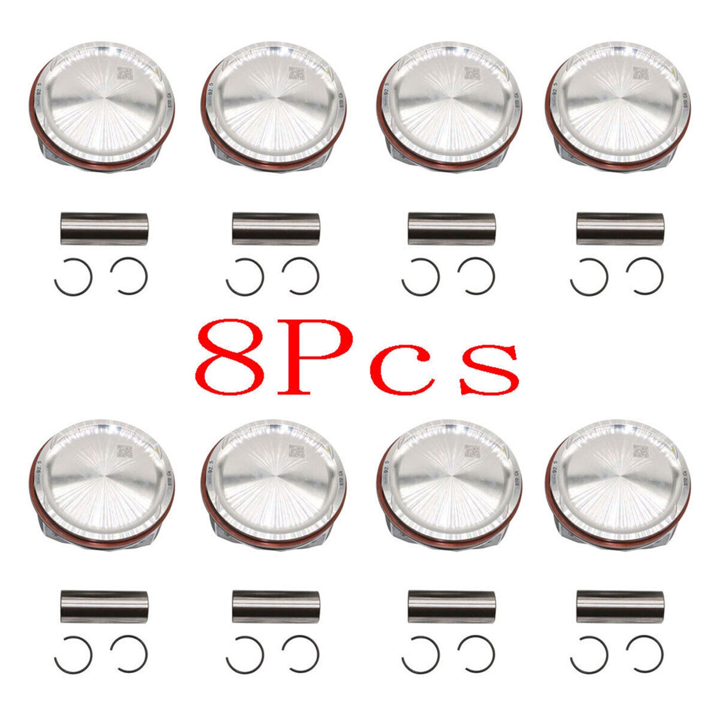 8PCS Piston Set w/rings for Jaguar for Land Rover AJ133 5.0 V8 Supercharged Engine