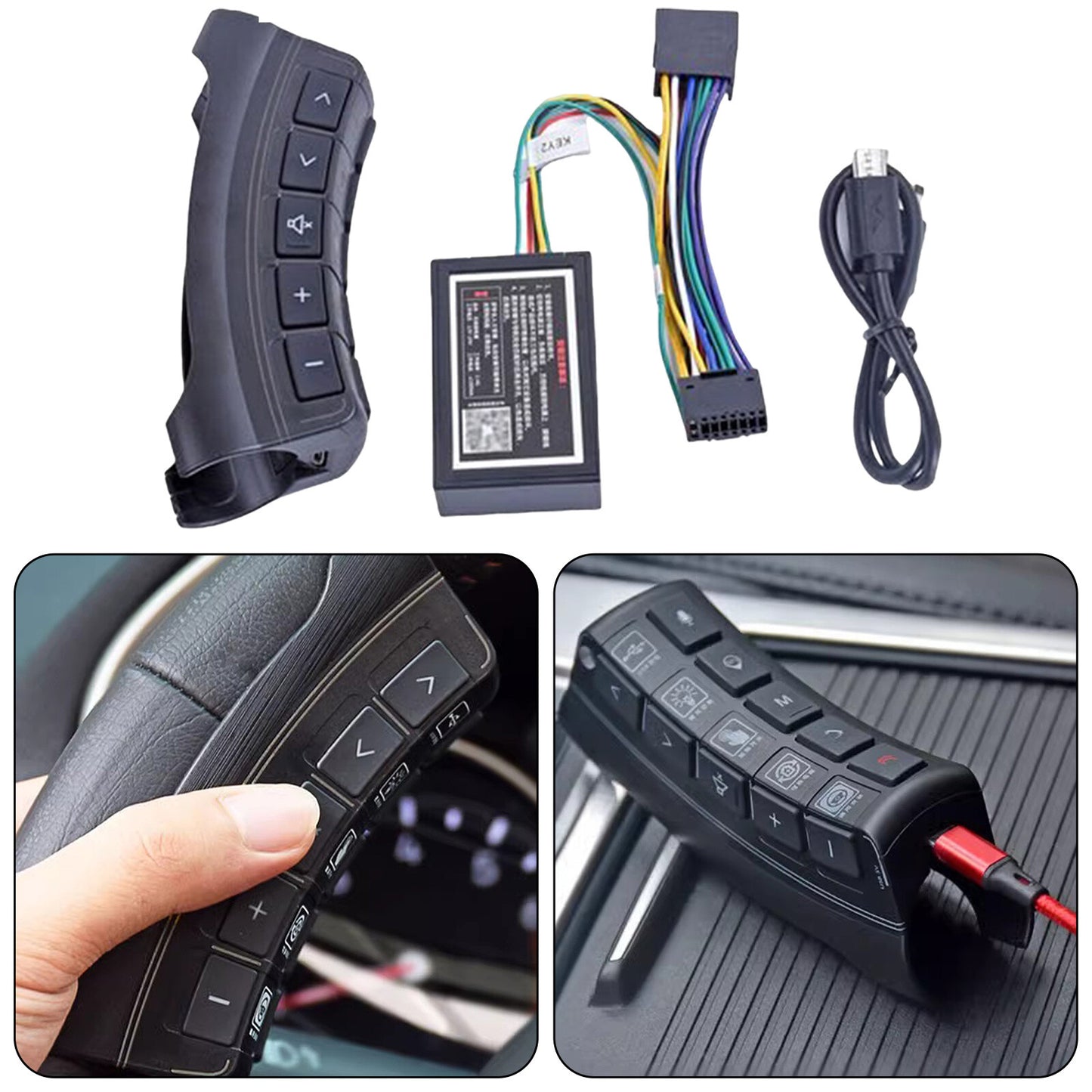 Car Steering Wheel Control Remote Bluetooth Universal for Android Radio Navi AT