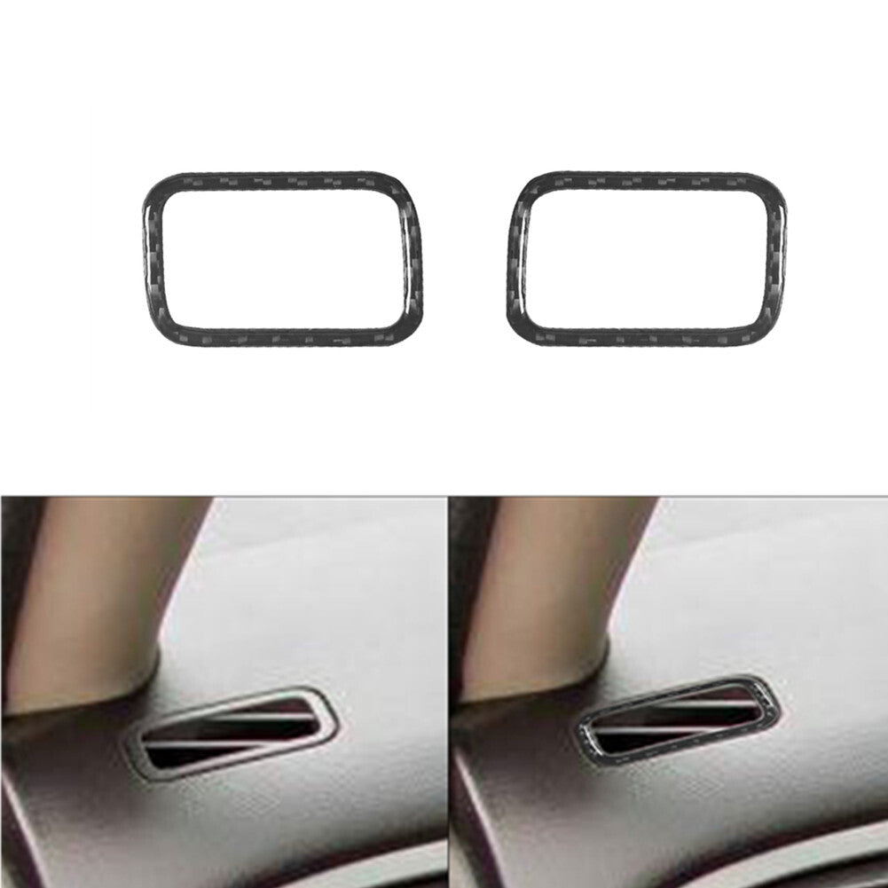 2Pcs Carbon Fiber Defogger vent Cover Trim For Silverado/tahoe/ for sierra 2007-2014