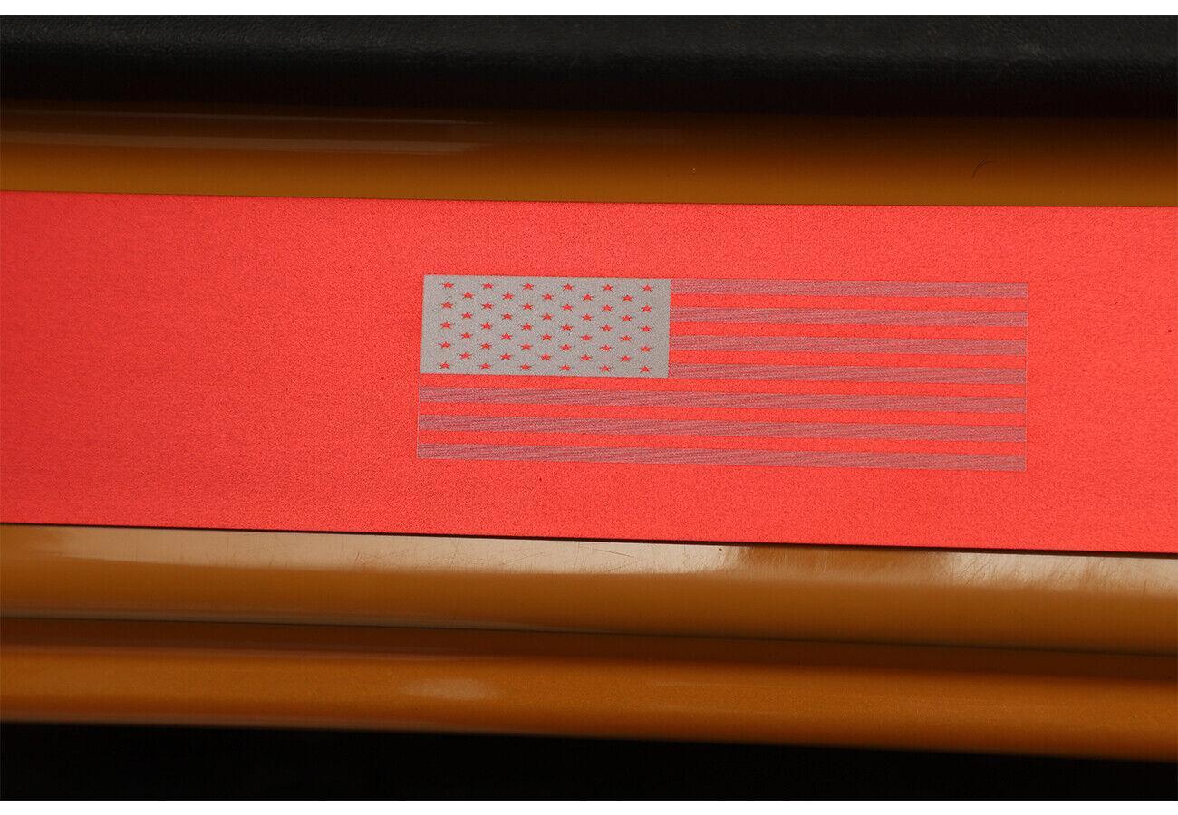 American flag alloy Red Door Sill Scuff Plate Guard 4x for Ford Bronco 21-2023