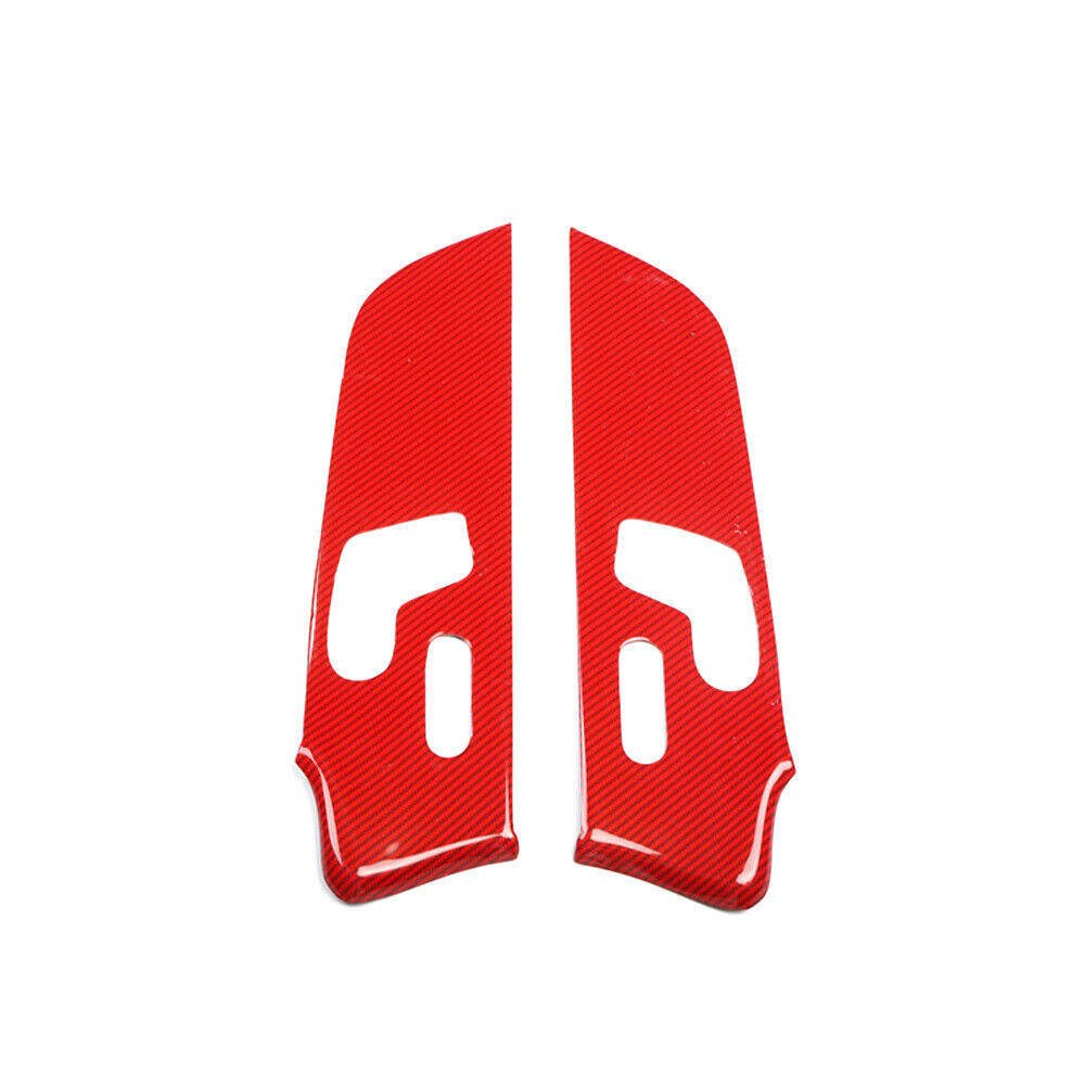 Inner Door Panel Cover Trim 2PCS for Mercedes-Benz AMG35 19-21 Red Carbon Fiber
