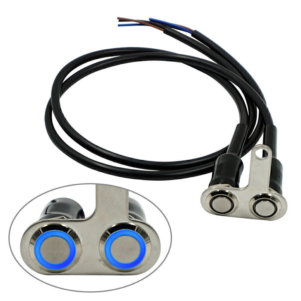 12V LED Right Switch Handlebar Adjustable Mount Waterproof Switches Blue