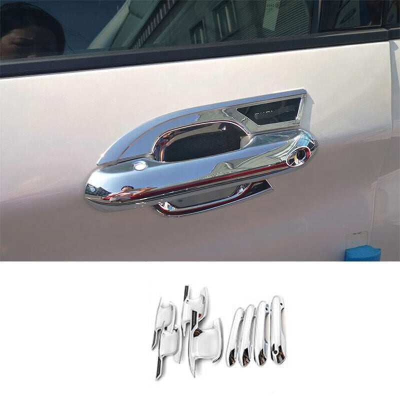Side Door Handle Bowl Cover Trim 8X Fit for Ford Explorer 20-2024 ABS Chrome
