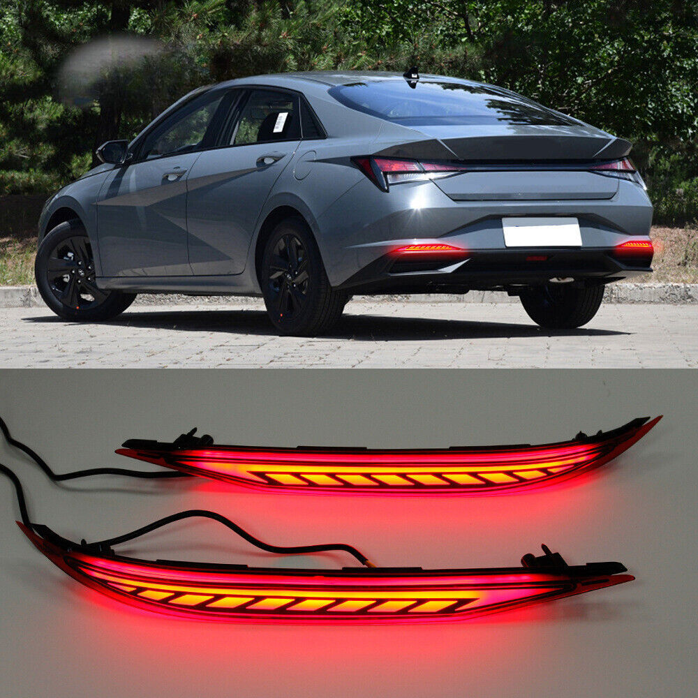 Rear Bumper Reflector Light Turn Signal Brake Lamp for Hyundai for Elantra 2021-2023
