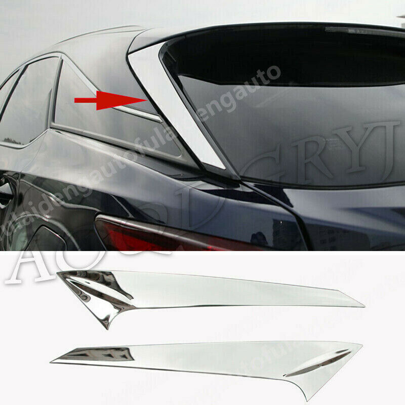 for Lexus RX350 450H 2016-2022 Chrome Rear Trunk Side Pillar Cover Spoiler Trim