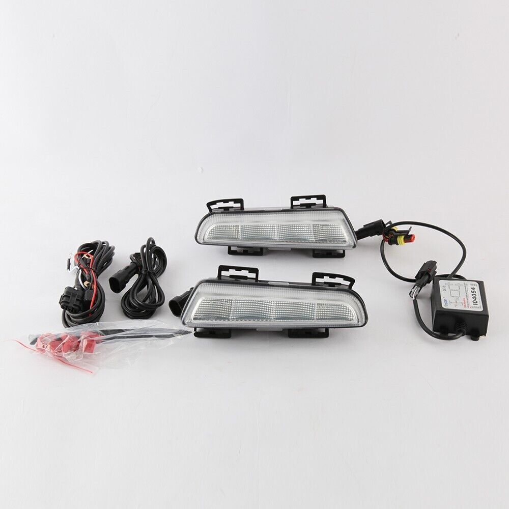 LED Front Fog Lamp Daytime Running Light Wire Kit for Smart Fortwo W451 13-15