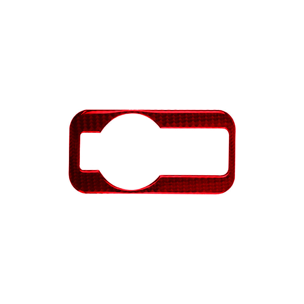 Red Carbon Fiber Headlight Switch Trim for VW Touareg 2011-2018