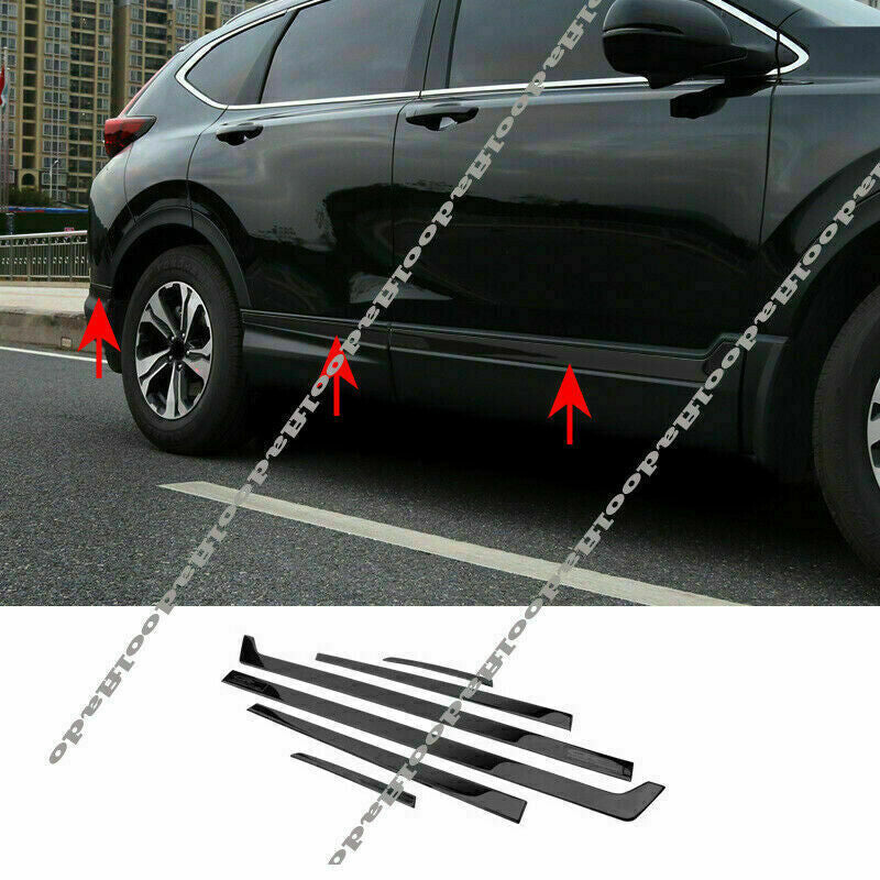 for Honda CRV CR-V 2017-22 Black Side Door Body Moulding Bar Protector Strips 6X