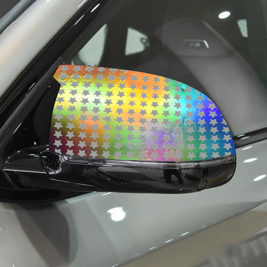2x Colourful Star Pattern Car Tail Headlight Light Front Mirror Sticker 4830CM