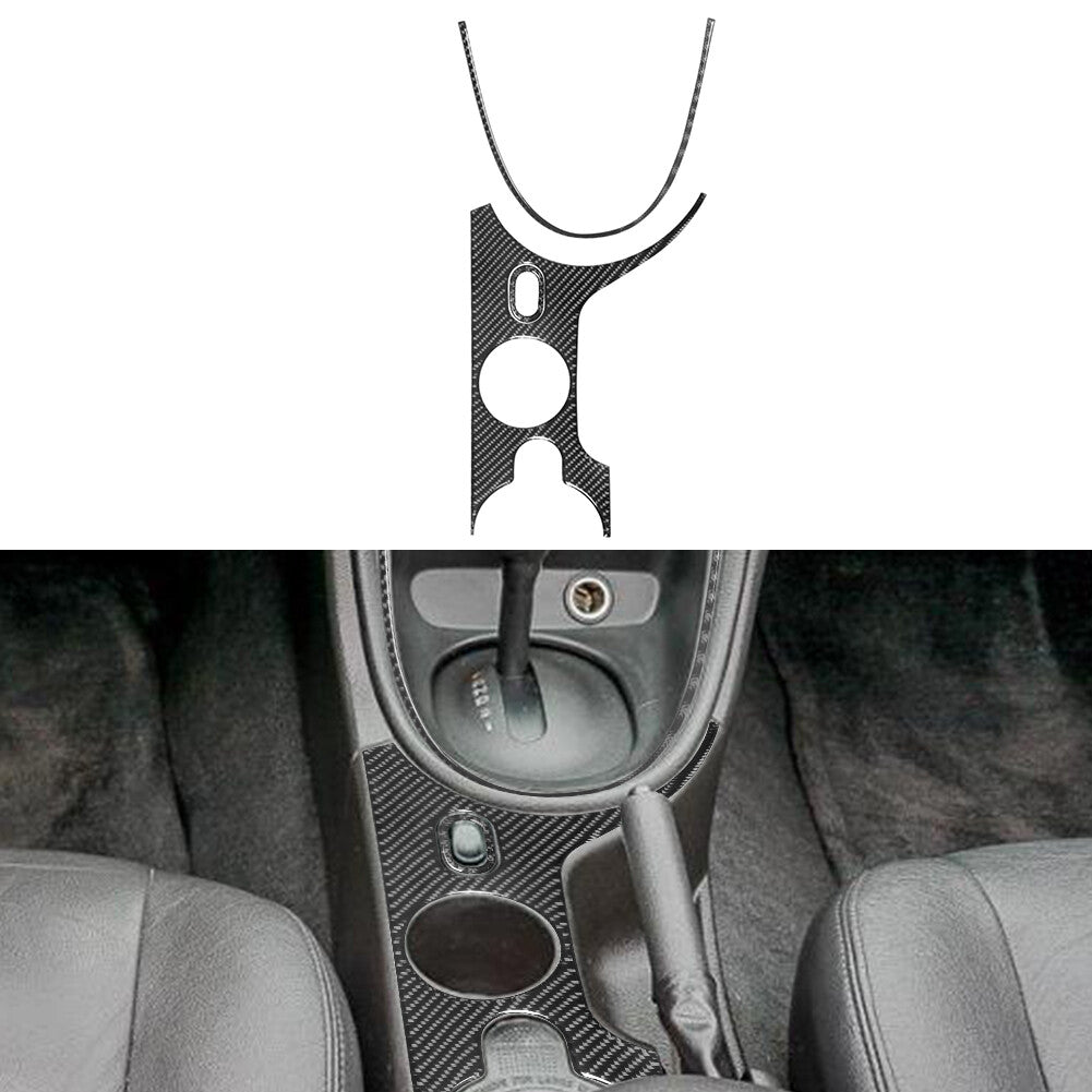 3x Carbon Fiber Center Cup Holder Panel Trim for Ford for Mustang Convertible 01-04