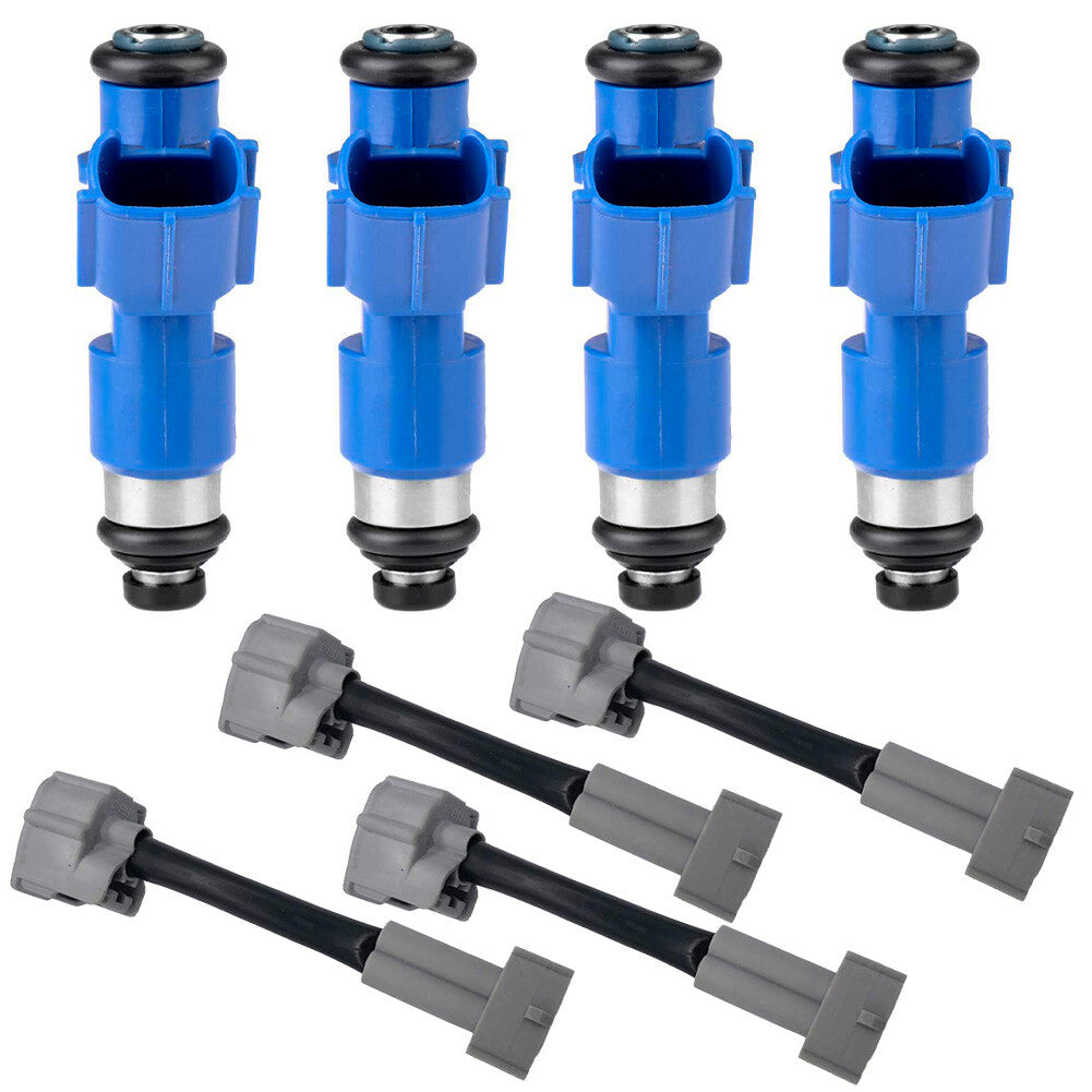 4Pcs 410cc Fuel Injectors w/PlugPlay Adapters for Honda for Acura for RDX 16450-RWC-A01