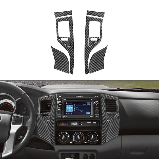 for Toyota Tacoma 2012-2015 8Pcs Center Vent Type-A Trim Cover 2WD Carbon Fiber