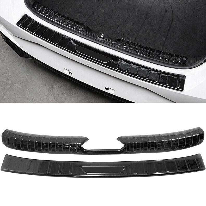 for Hyundai for Elantra 2021-23 Black Steel Rear Bumper Sill Plate Protector Cover2
