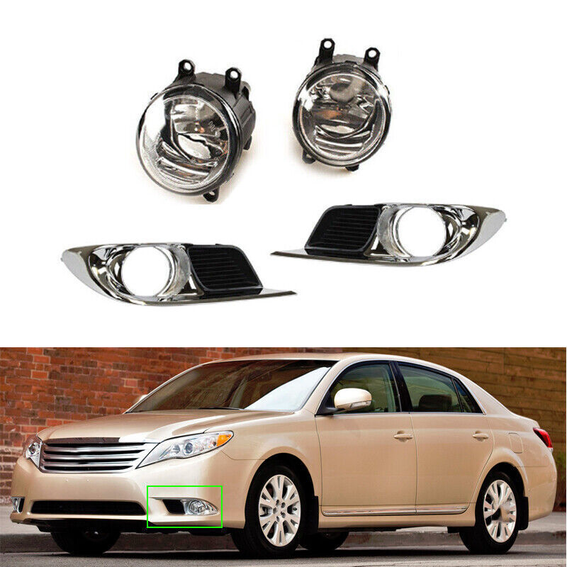 1 Pair Front Fog Light Lamp+Cover Grille Bezel for Toyota for Avalon 2011-2012 4PCS
