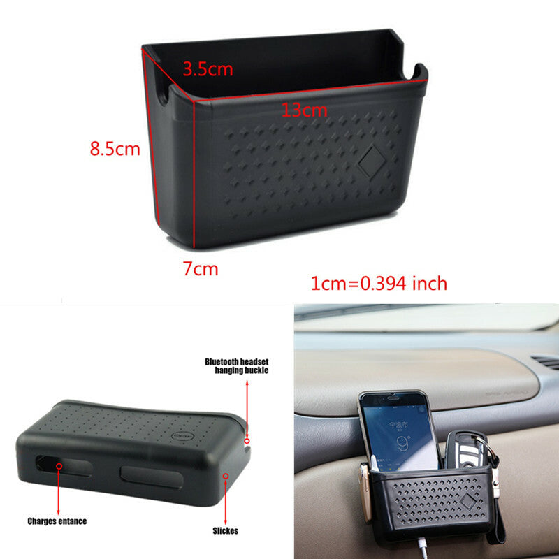 Car MutifuctionPhone Holder Black Mobile Box Holder Pocket Organizer Bag Storage