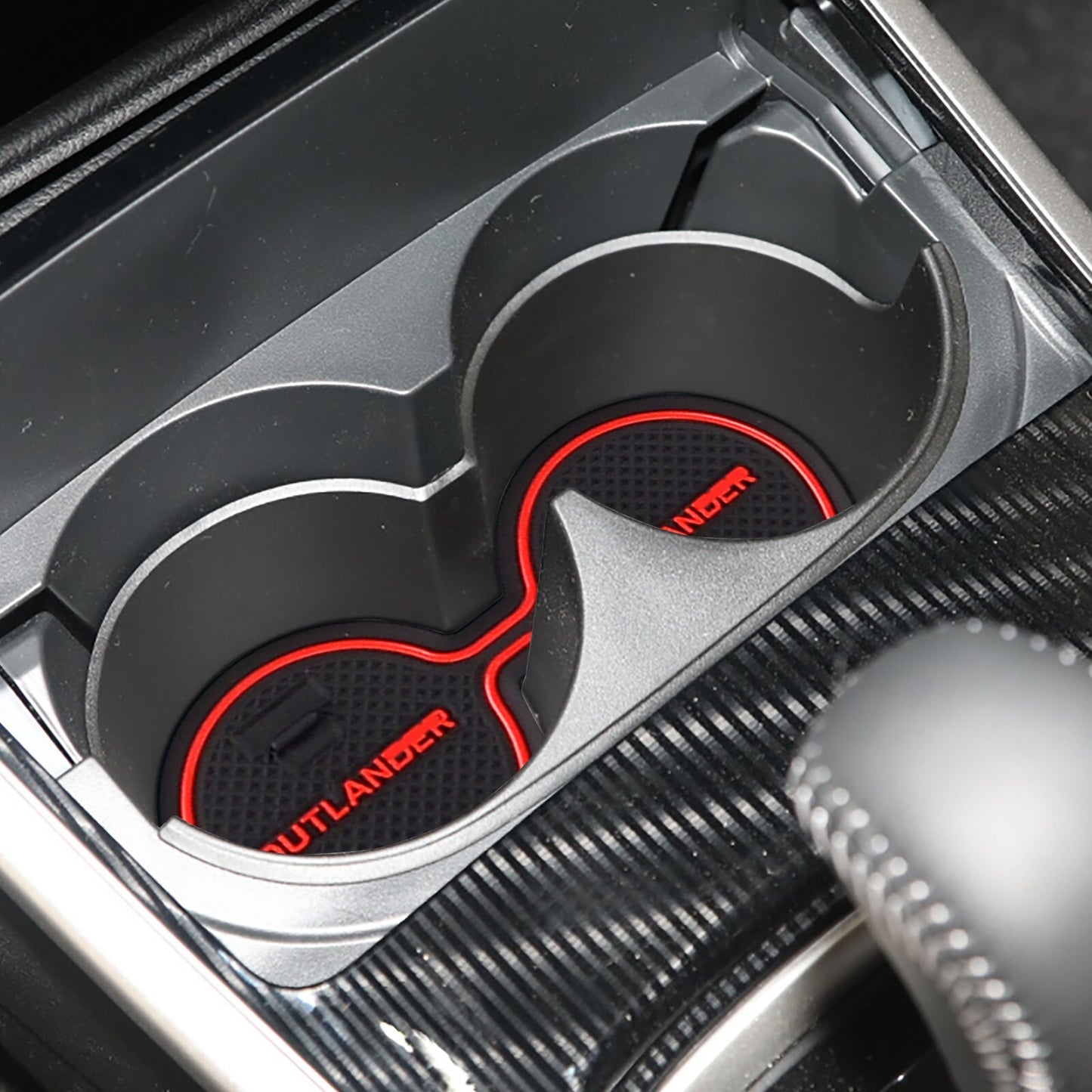 for Mitsubishi Outlander 2019 - 2021 Anti-Slip Gate Slot Cup Mat Accessories RED