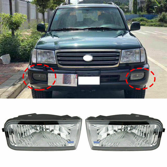 Set Front Bumper Fog Driving Light Lamp for Toyota for Land Cruiser LC100 1998-2007
