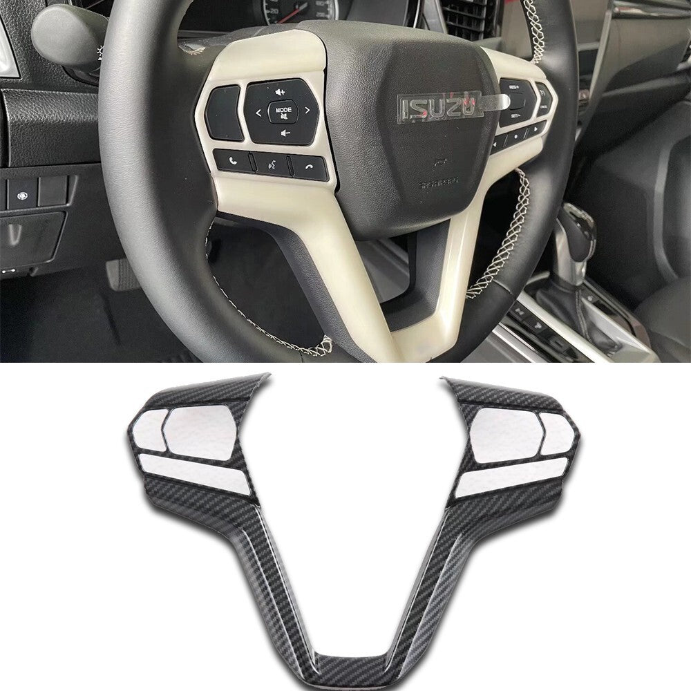 Carbon Fiber Steering Wheel Switch Cover for Isuzu D-Max 2021 Car Accessories
