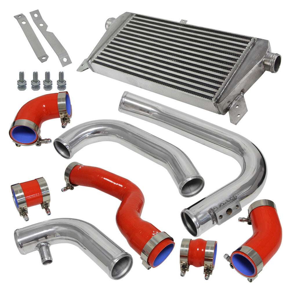 Upgrade Front Mount Intercooler Kit for Audi A4 1.8T Turbo B6 Quattro 02-06 Red