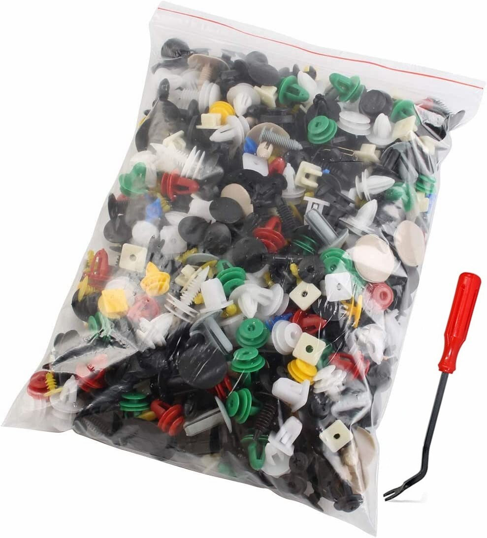 500-piece set of plastic car body riveting trim panel clips, molded bumper clip kit