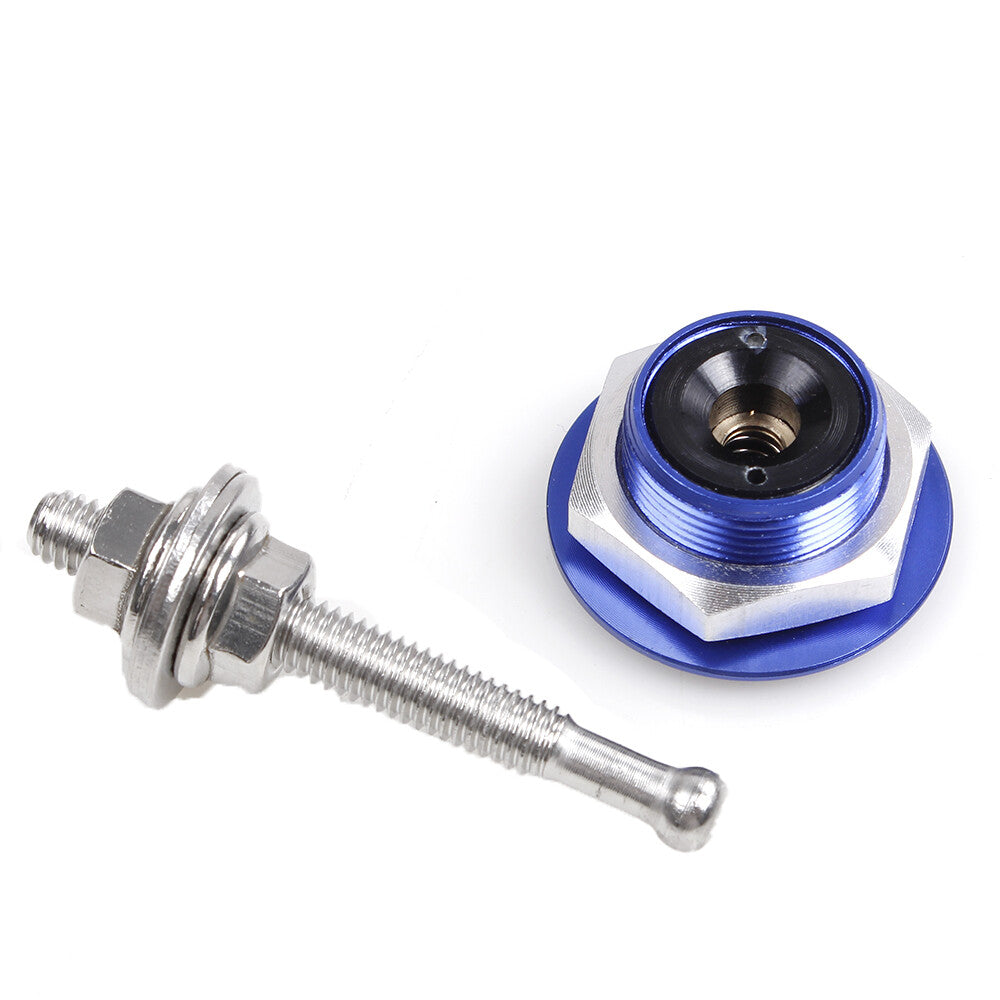 Push Button Quick Release Hood Bonnet Pins Lock Clip Car Bumper Latch Kit 2X