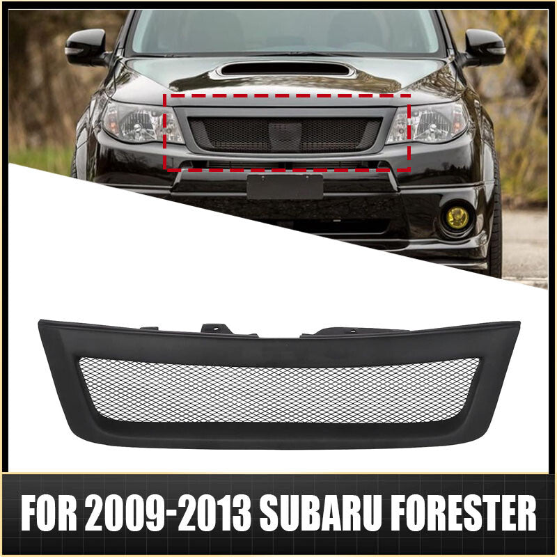 Matte Black Front Bumper Grille Grill Fiberglass For 2009-2013 for Subaru Forester