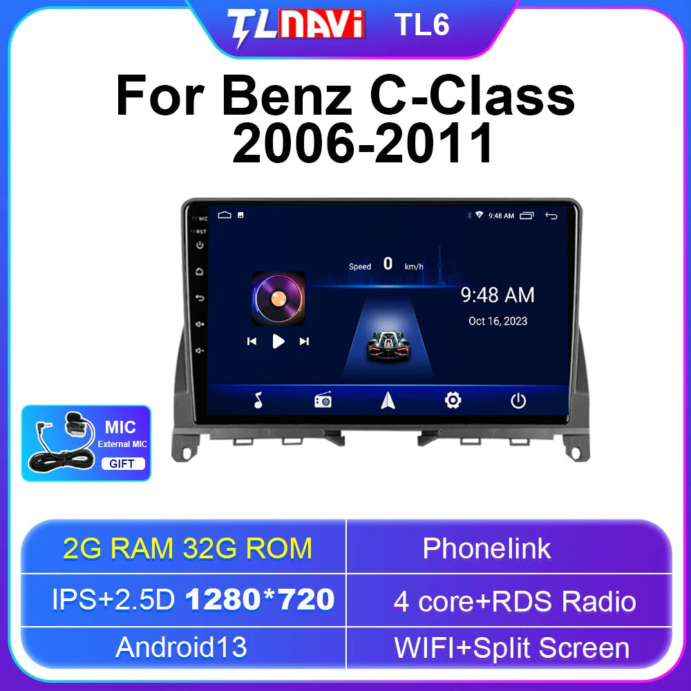 Car Radio for Mercedes for Benz C Class 3 W204 S204 Multimedia Player GPS Navigation