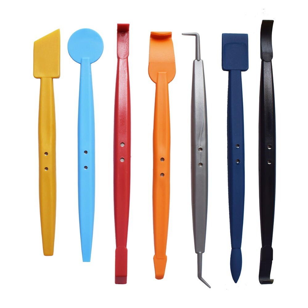 7Pcs Edge Vinyl Car Wrap Film Stick Tuck Tools Magnet Micro Squeegee Gasket Kit