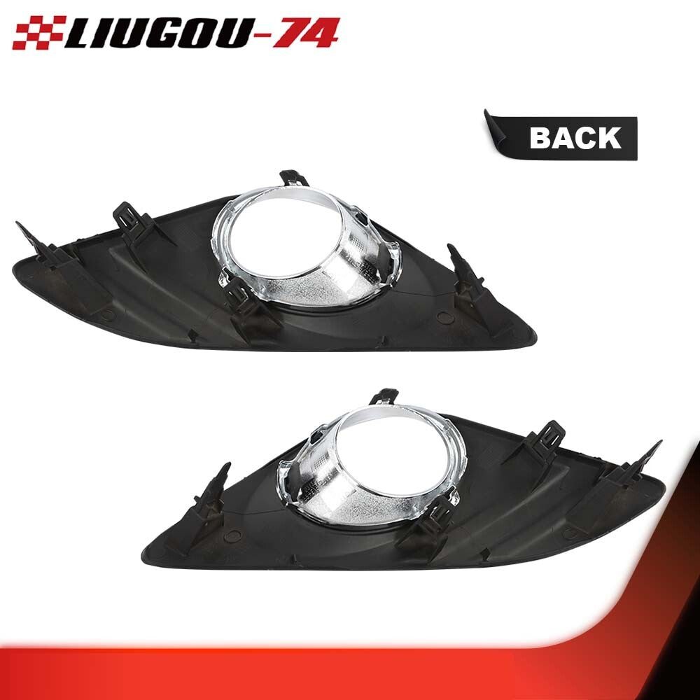 2-piece front fog light grille covers for 2012 and 2013 for Toyota for Camry,black.