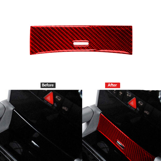 Red carbon fiber medium storage trim for Mercedes-Benz M-Class 2006-2011