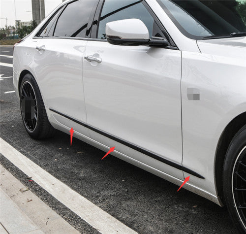 2016-20 for Cadillac CT6 Black Titanium Side Body Door Cover Molding Strip Trim