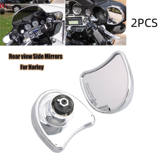 Chrome Batwing Inner Fairing Mount Rear Mirrors for Harley Davidson FLHTCU 14-UP