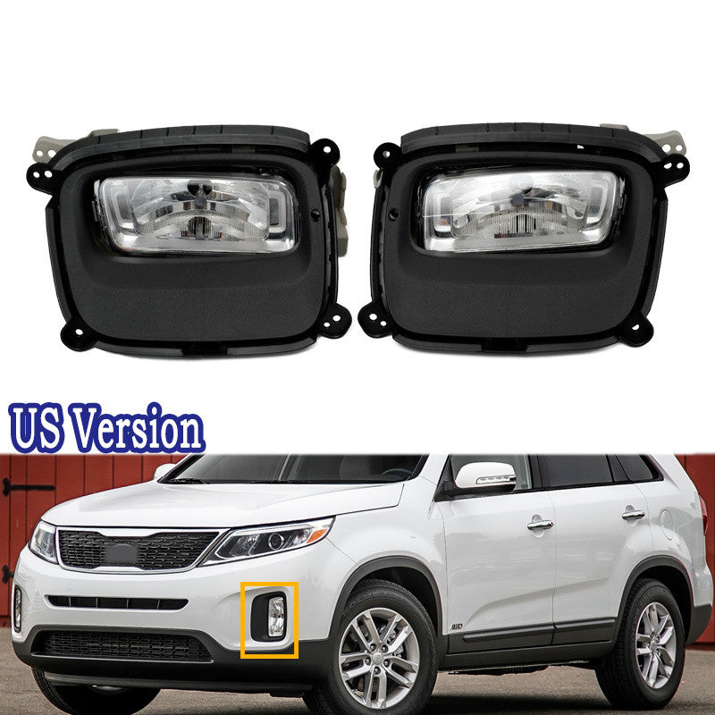 Pair Front Bumper Fog Light Grill Grille Driving Lamp for Kia Sorento 2014 2015